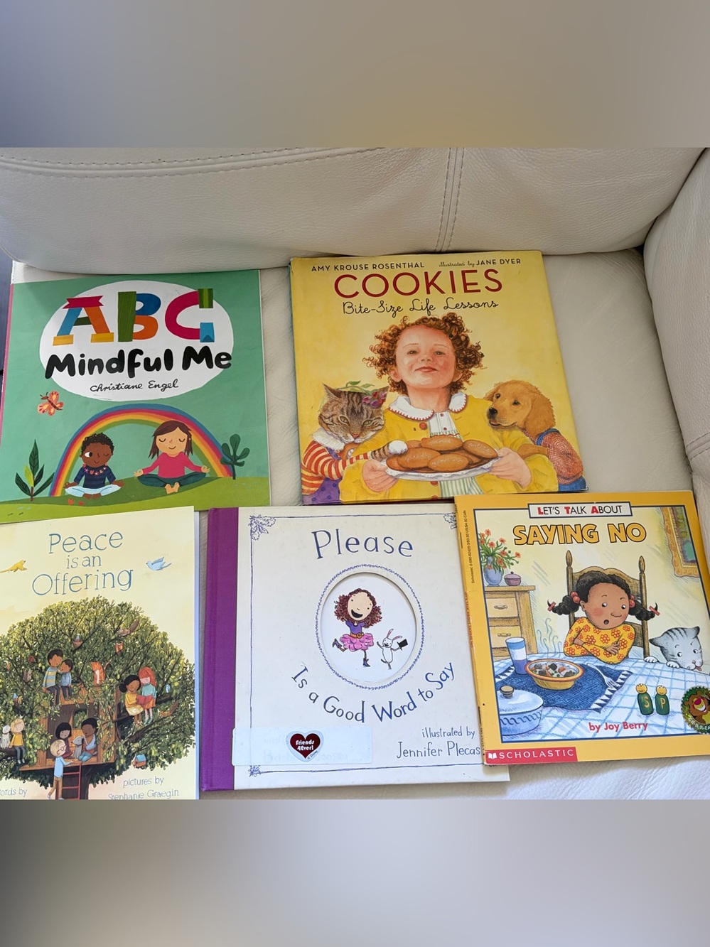 Set of Colorful Children’s Picture Books Mindfulness, behaviour, peace, “no”